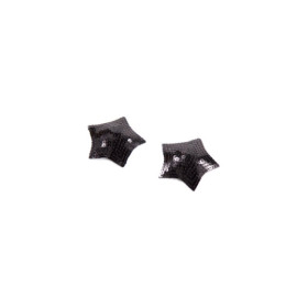 Paire de cache tétons adhésifs étoile pailletée sequin noir 